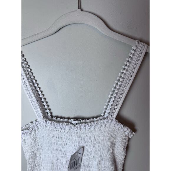 Charo Ruiz Ibiza Stelle Short Dress Smocked White Sz 0 NWT $325 - Picture 5 of 15